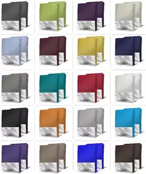 Комплект из 2 простыней Box Spring Bed Water Bed из эластана Простыня из эластана, размер: 180 - 200 x 200 - 220 см, цвет: старый фиолетовый One-Home