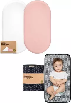 Комплект из 2 простыней для детской люльки Keababies для девочек и мальчиков