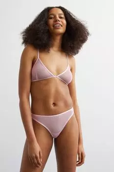 Комплект из 2 сетчатых бюстгальтеров H&amp;M, розовый/черный