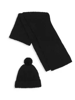 Комплект из 2 шапок и шарфа Phoebe из переработанного полиэстера Apparis, цвет Noir