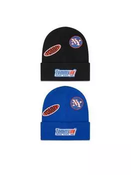 Комплект из 2 шапок Tommy Jeans, черный