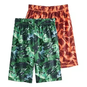 Комплект из 2 шорт Cuddl Duds для мальчиков 6–20 лет с принтом Sleep Jam, цвет Dino