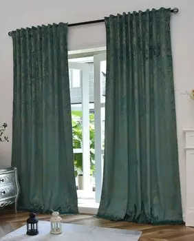 Комплект из 2 штор бархатный дамасский ВxШ 245х140 см серо-коричневый "MILANO STAR" Портьера с фольгированным принтом и многополосным подвесом: королевская роскошь для вашего дома, 2023300-2 Astek