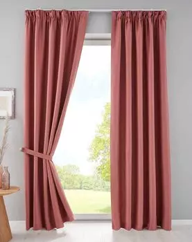 Комплект из 2 штор плотные непрозрачные "Нью-Йорк" потайные петли старый розовый В х Ш 245х140 см термошторы плотные звукопоглощающие рюши на ленте подхваты, 202020610-2 Astek