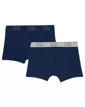 Комплект из 2 спортивных боксеров для мальчика с эластичной резинкой на талии Dim, темно-синий
