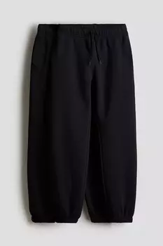Комплект из 2 спортивных брюк из хлопка H&M, черный