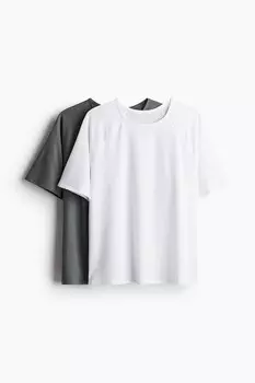 Комплект из 2 спортивных рубашек из материала drymove H&M, серый