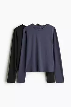 Комплект из 2 спортивных рубашек из материала Drymove H&M, синий