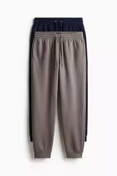 Комплект из 2 спортивных штанов стандартного кроя H&M, серый