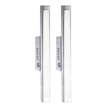 Комплект из 2 светодиодных настенных светильников, с регулировкой яркости, 3-уровневое касание, L 42 см etc-shop, серебро