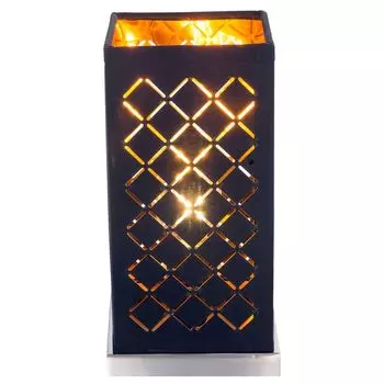 Комплект из 2 текстильных настольных ламп, черное золото, высота 25 см, CLARKE etc-shop, черный