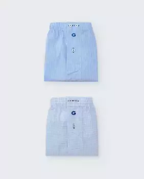 Комплект из 2 тканевых боксеров Giulio, светло-голубой