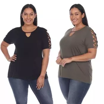 Комплект из 2 топов с вырезом Essential Plus WM Fashion