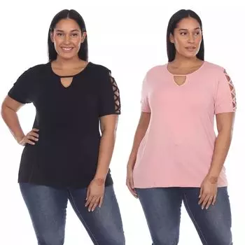 Комплект из 2 топов с вырезом Essential Plus WM Fashion