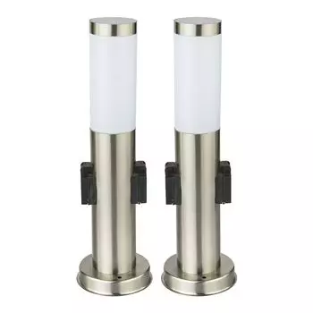 Комплект из 2 торшеров для наружного использования. etc-shop, серебро