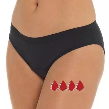 Комплект из 2 трусиков для менструации при недержании KAV, черный