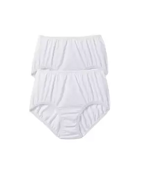 Комплект из 2 трусов с кружевными деталями больших размеров из хлопка и спандекса Comfort Choice, белый
