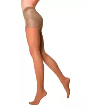 Комплект из 2 утягивающих чулок в 2 конвертах Slim 7 eco Skin с эффектом гладкой кожи, 8 ден Hyd, цвет Topo