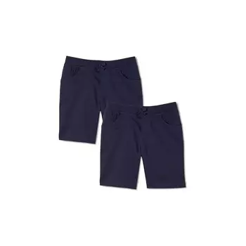 Комплект из 2 вязаных шорт с поясом для девочек от 4 до 20 лет, комплект из 2 шт. French Toast, темно-синий
