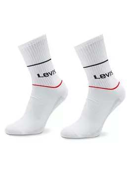 Комплект из 2 высоких носков унисекс Levi's, белый