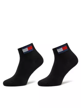 Комплект из 2 высоких носков унисекс Tommy Jeans, черный