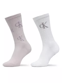 Комплект из 2 высоких женских носков Calvin Klein Jeans, фиолетовый