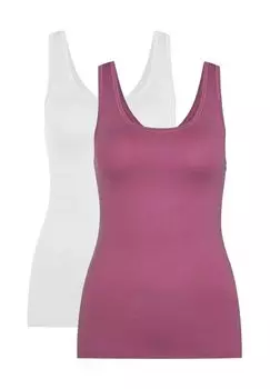 Комплект из 2 женских футболок с круглым вырезом CALIDA, цвет Red Violet