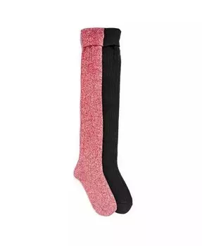 Комплект из 2 женских носков выше колена Marl, одна пара MUK LUKS, красный
