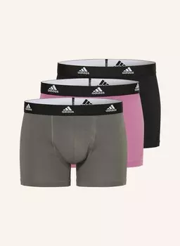 Комплект из 3 боксеров active flex cotton adidas, цвет SCHWARZ/GRAU/ROSA