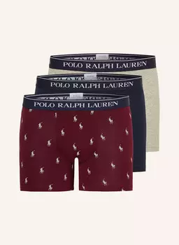 Комплект из 3 боксеров POLO RALPH LAUREN, цвет DUNKELROT/DUNKELBLAU/HELLGRAU