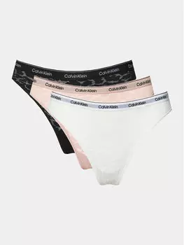 Комплект из 3 бразильских женских трусов Calvin Klein, мультиколор