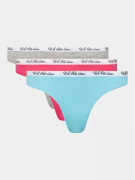 Комплект из 3 бразильских женских трусов U.S. Polo Assn., мультиколор