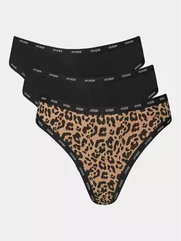 Комплект из 3 бразильских женских трусов Guess, черный