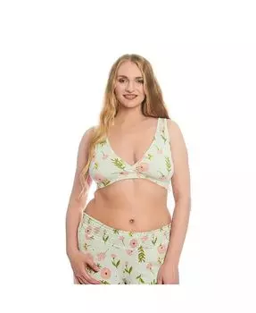 Комплект из 3 бюстгальтеров для сна для беременных и кормящих мам с узором «пейсли» Everly Grey, розовый