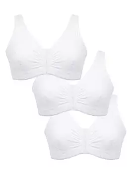 Комплект из 3 бюстгальтеров, оригинальный бюстгальтер Magic Bra с застежкой спереди Eden House, белый