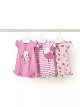 Комплект из 3 детских боди 1758 Mayoral, розовый