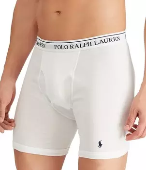 Комплект из 3 длинных боксеров-боксеров классического кроя Polo Ralph Lauren, белый