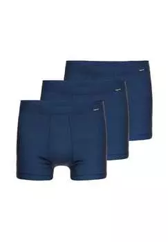 Комплект из 3 джинсов в стиле ретро шорты/брюки тонкий рубчик Ammann, синий