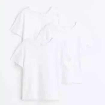 Комплект из 3 футболок H&M, белый