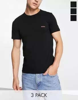 Комплект из 3 футболок HUGO Bodywear черного цвета
