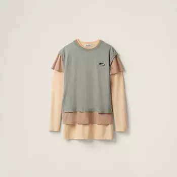 Комплект из 3 футболок из джерси. Miu Miu, оранжевый