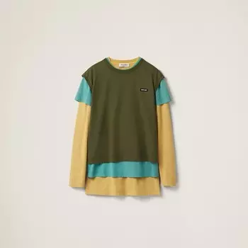 Комплект из 3 футболок из джерси. Miu Miu, зеленый