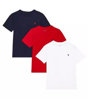 Комплект из 3 футболок из хлопкового трикотажа. Polo Ralph Lauren, мультиколор