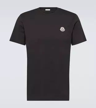Комплект из 3 футболок из хлопкового трикотажа. Moncler, черный