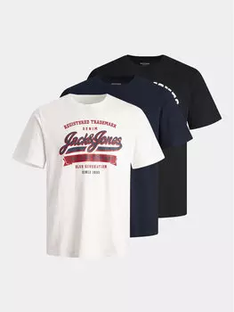 Комплект из 3 футболок стандартного кроя Jack&Jones, мультиколор