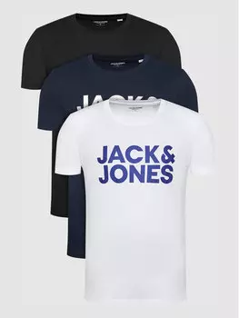 Комплект из 3 футболок стандартного кроя Jack&Jones, мультиколор