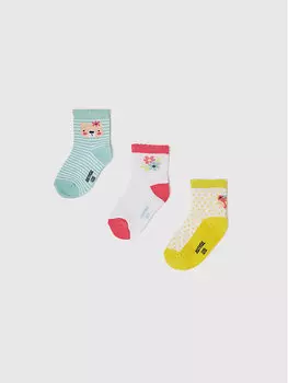 Комплект из 3-х высоких детских носков Mayoral, мультиколор