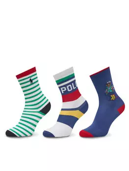 Комплект из 3-х высоких детских носков 444969088001 Polo Ralph Lauren, мультиколор