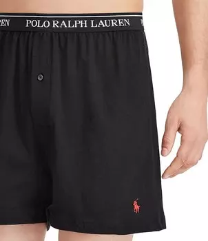 Комплект из 3 хлопковых боксеров из джерси классического кроя Polo Ralph Lauren, черный