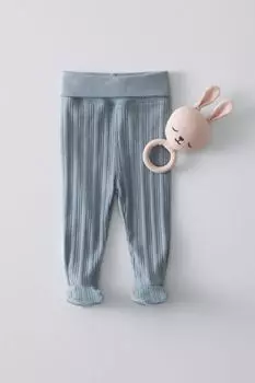 Комплект из 3 хлопковых леггинсов в рубчик H&M